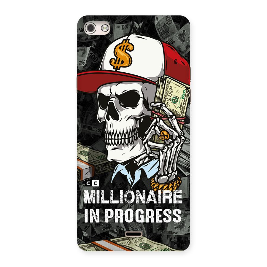 Cool Skull Millionaire In Progress Back Case for Micromax Canvas Silver 5