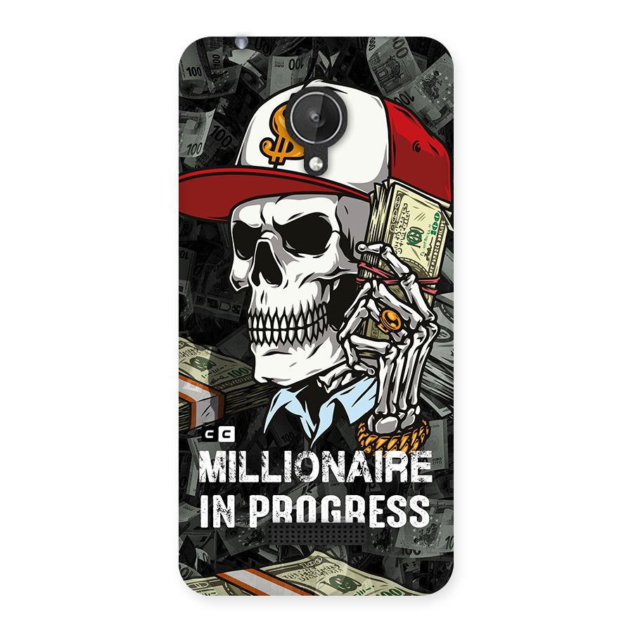 Cool Skull Millionaire In Progress Back Case for Micromax Canvas Spark Q380