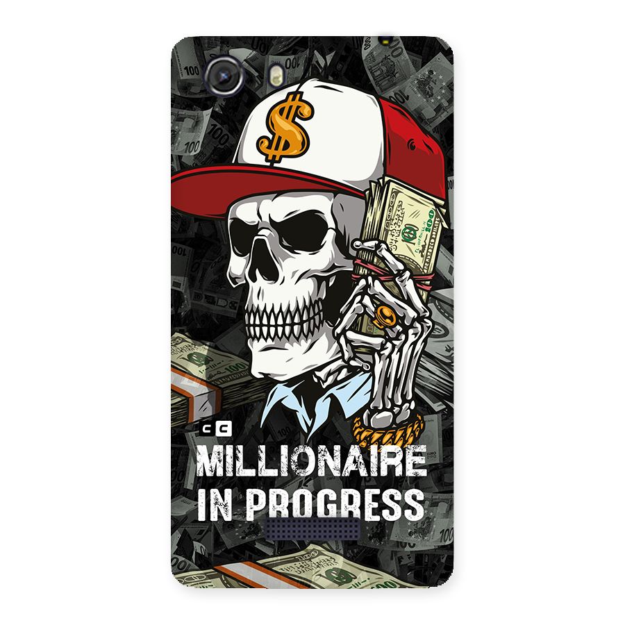 Cool Skull Millionaire In Progress Back Case for Micromax Unite 3