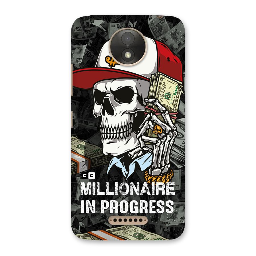Cool Skull Millionaire In Progress Back Case for Moto C Plus