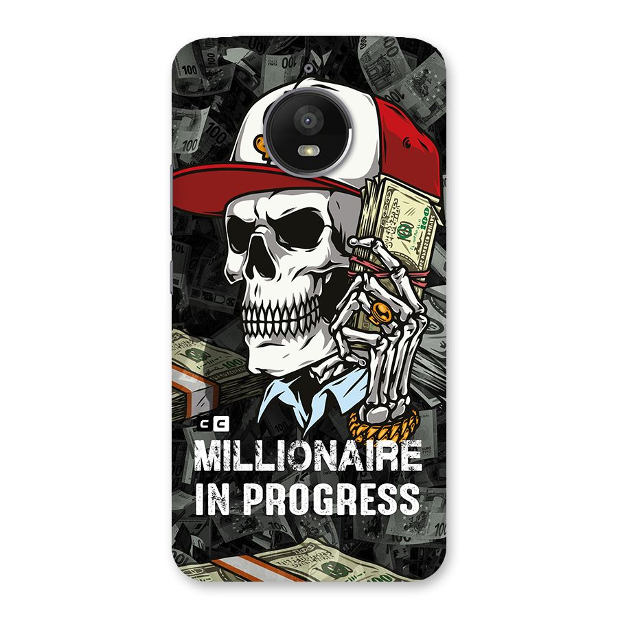 Cool Skull Millionaire In Progress Back Case for Moto E4 Plus