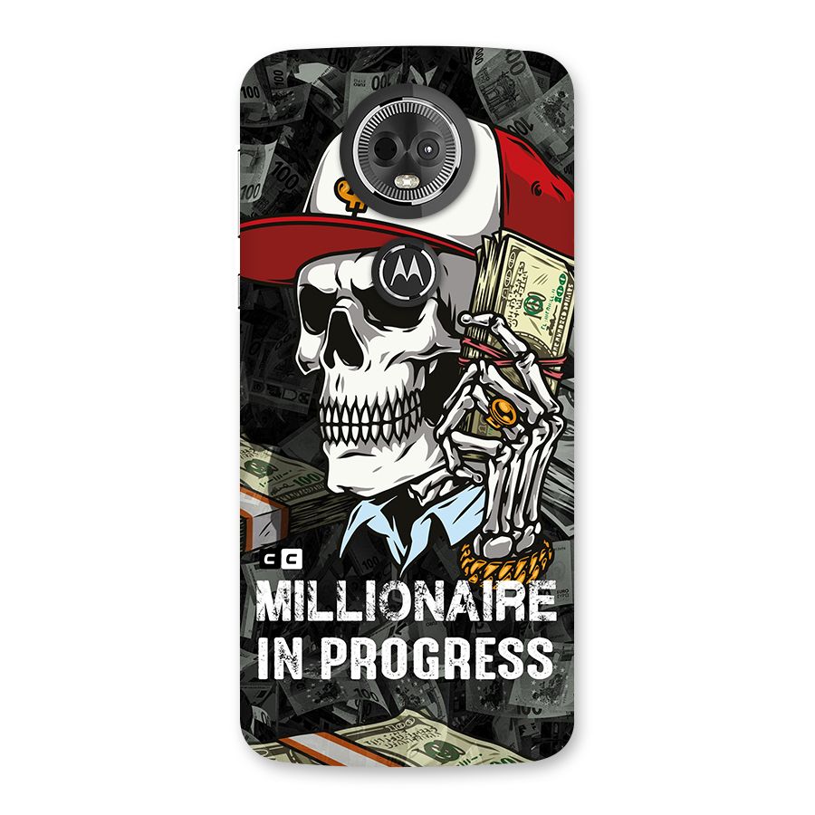 Cool Skull Millionaire In Progress Back Case for Moto E5 Plus
