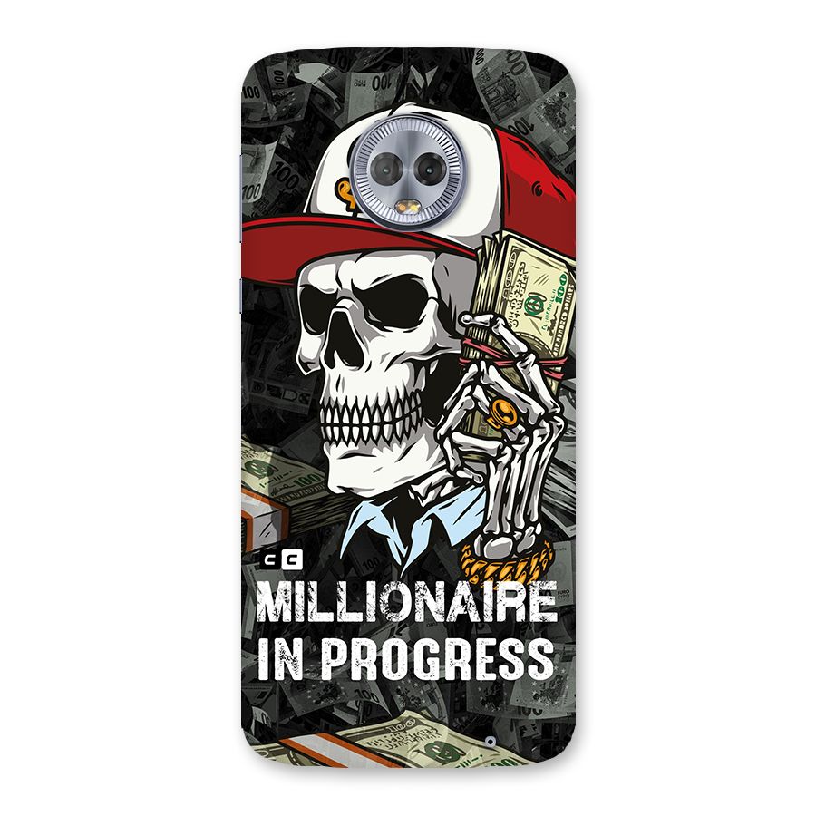Cool Skull Millionaire In Progress Back Case for Moto G6 Plus