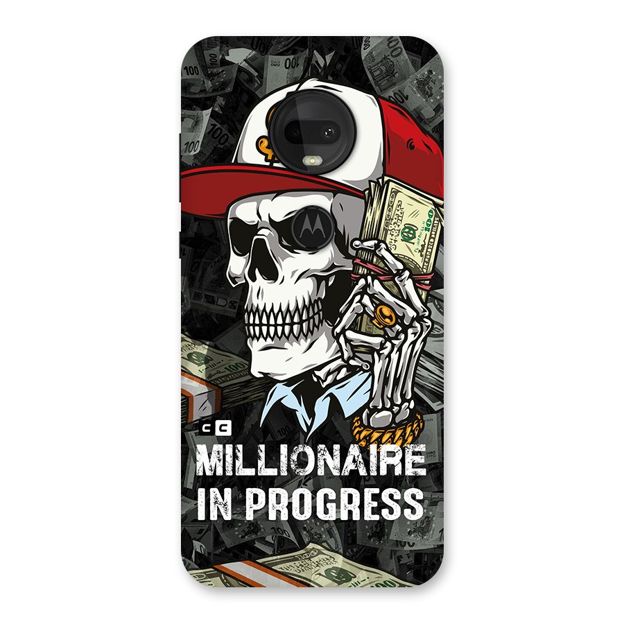 Cool Skull Millionaire In Progress Back Case for Moto G7