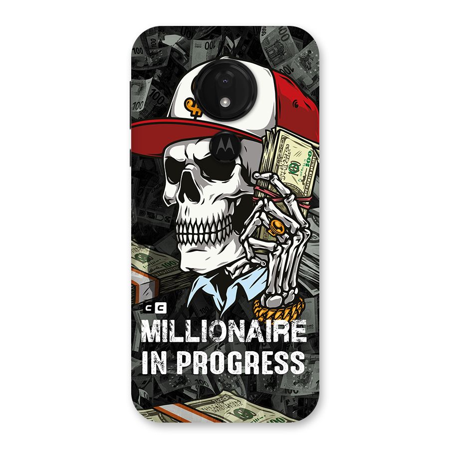 Cool Skull Millionaire In Progress Back Case for Moto G7 Power