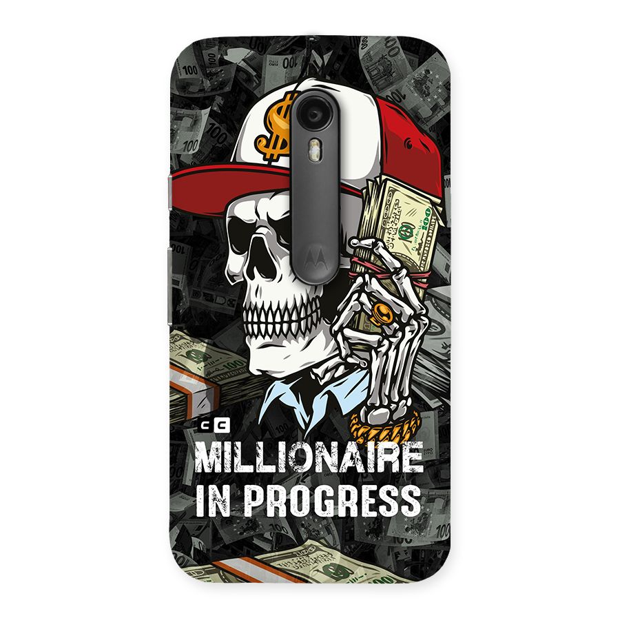 Cool Skull Millionaire In Progress Back Case for Moto G Turbo