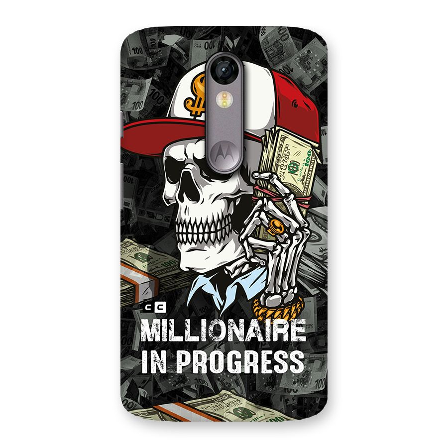 Cool Skull Millionaire In Progress Back Case for Moto X Force
