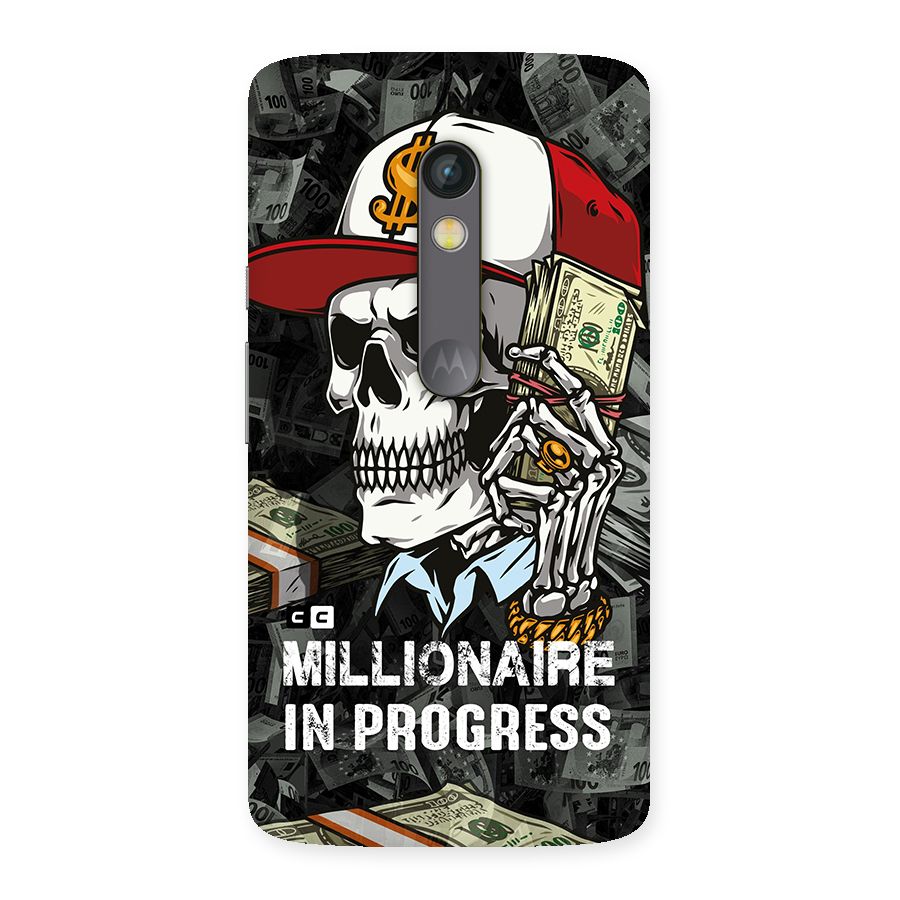 Cool Skull Millionaire In Progress Back Case for Moto X Play