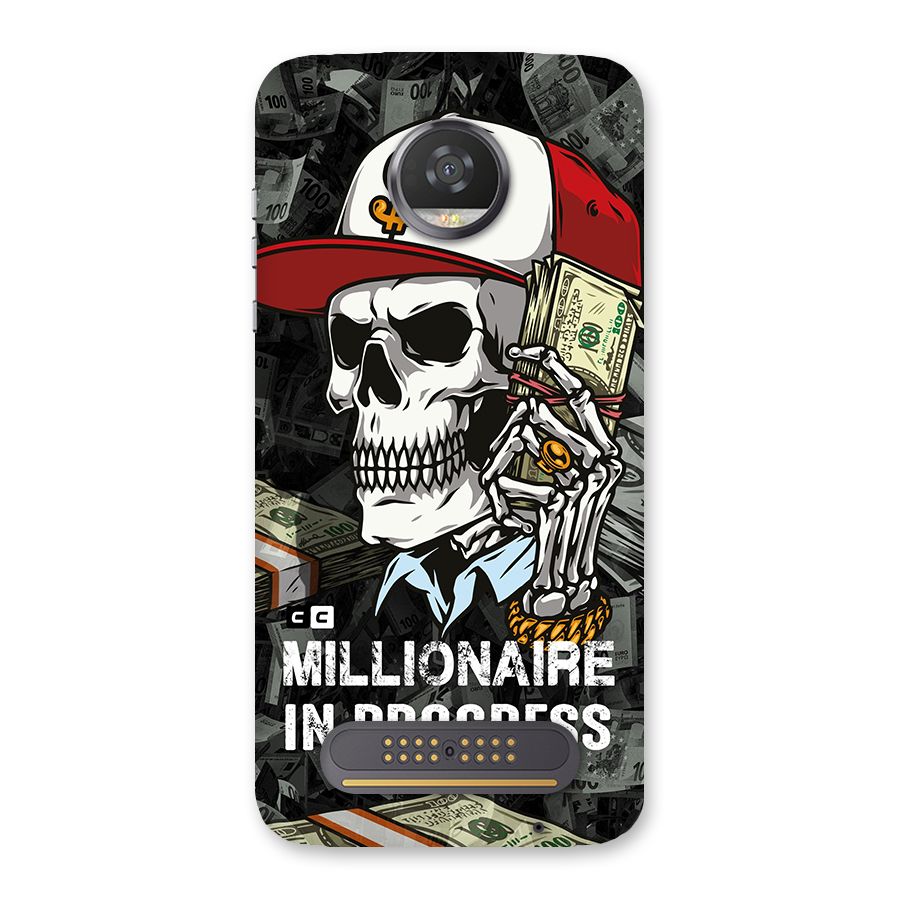 Cool Skull Millionaire In Progress Back Case for Moto Z2 Play