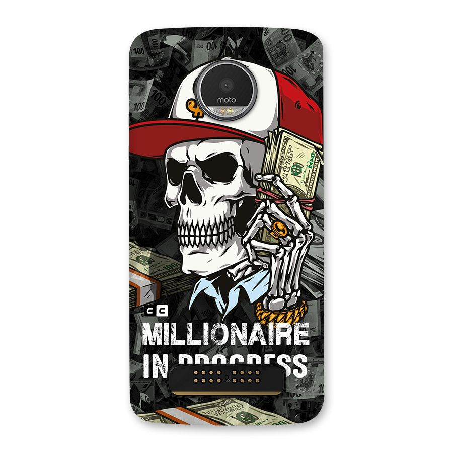 Cool Skull Millionaire In Progress Back Case for Moto Z Play