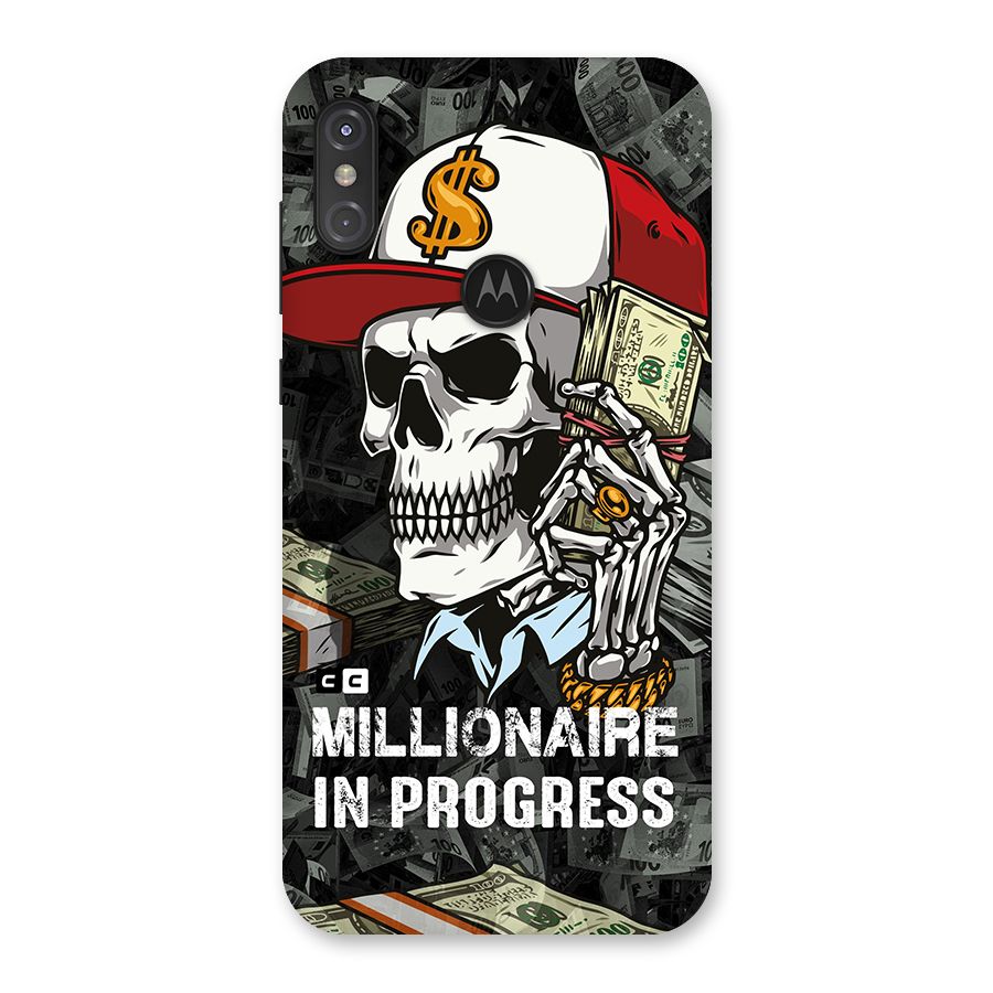 Cool Skull Millionaire In Progress Back Case for Motorola One Power