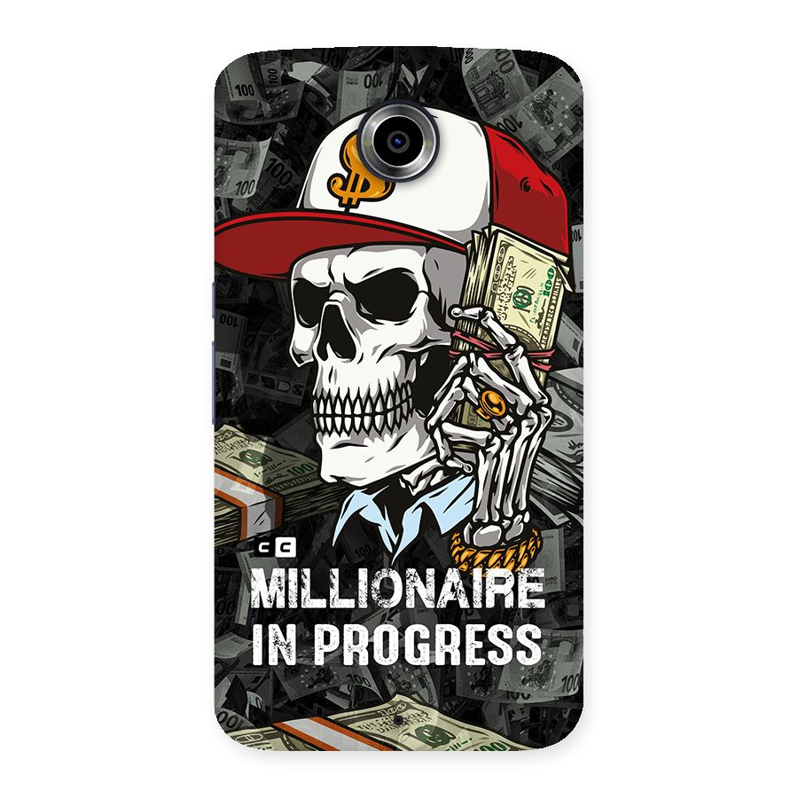 Cool Skull Millionaire In Progress Back Case for Nexsus 6