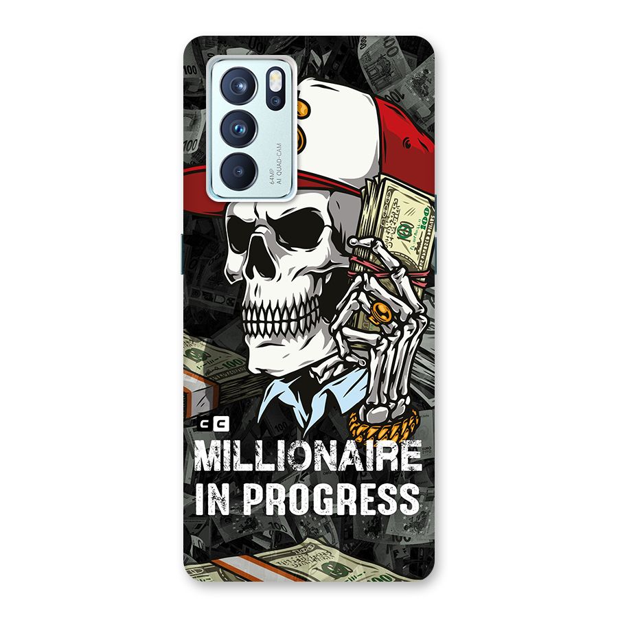 Cool Skull Millionaire In Progress Glass Back Case for Oppo Reno6 Pro 5G