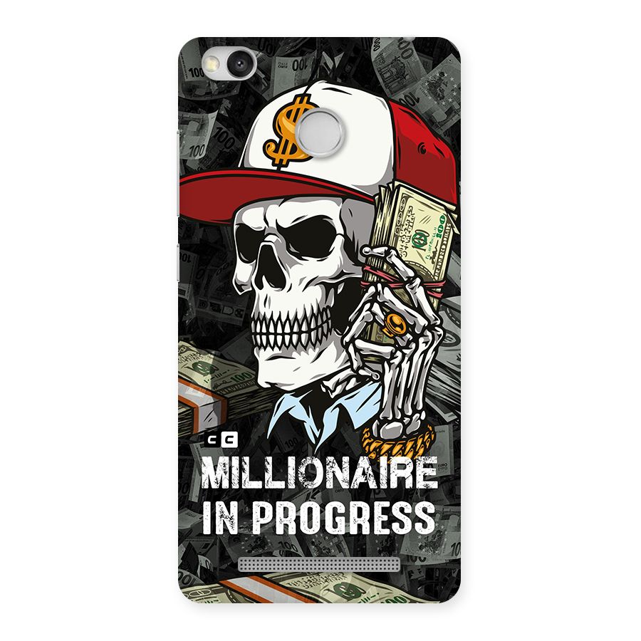 Cool Skull Millionaire In Progress Back Case for Redmi 3S Prime