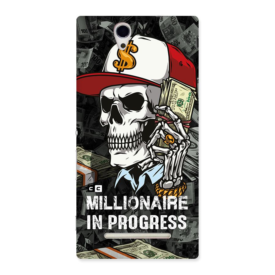 Cool Skull Millionaire In Progress Back Case for Sony Xperia C3