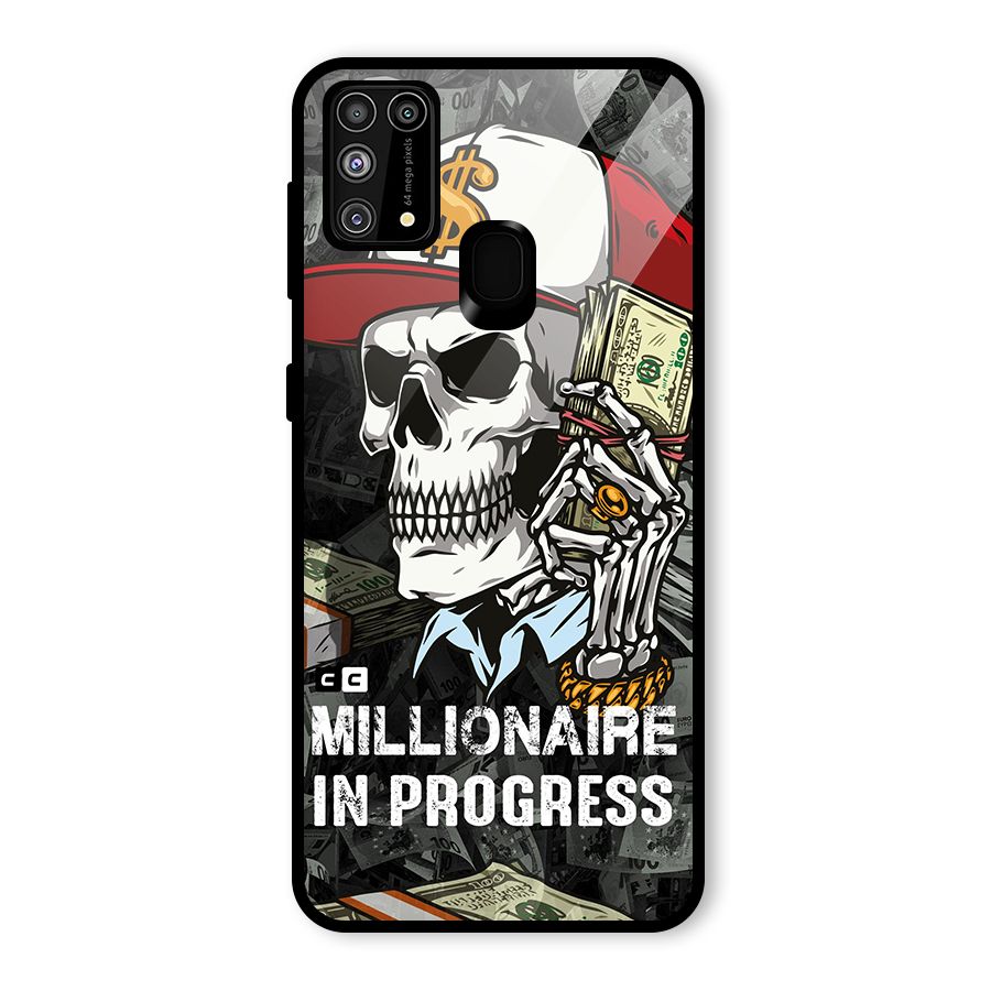 Cool Skull Millionaire In Progress Glass Back Case for Galaxy F41