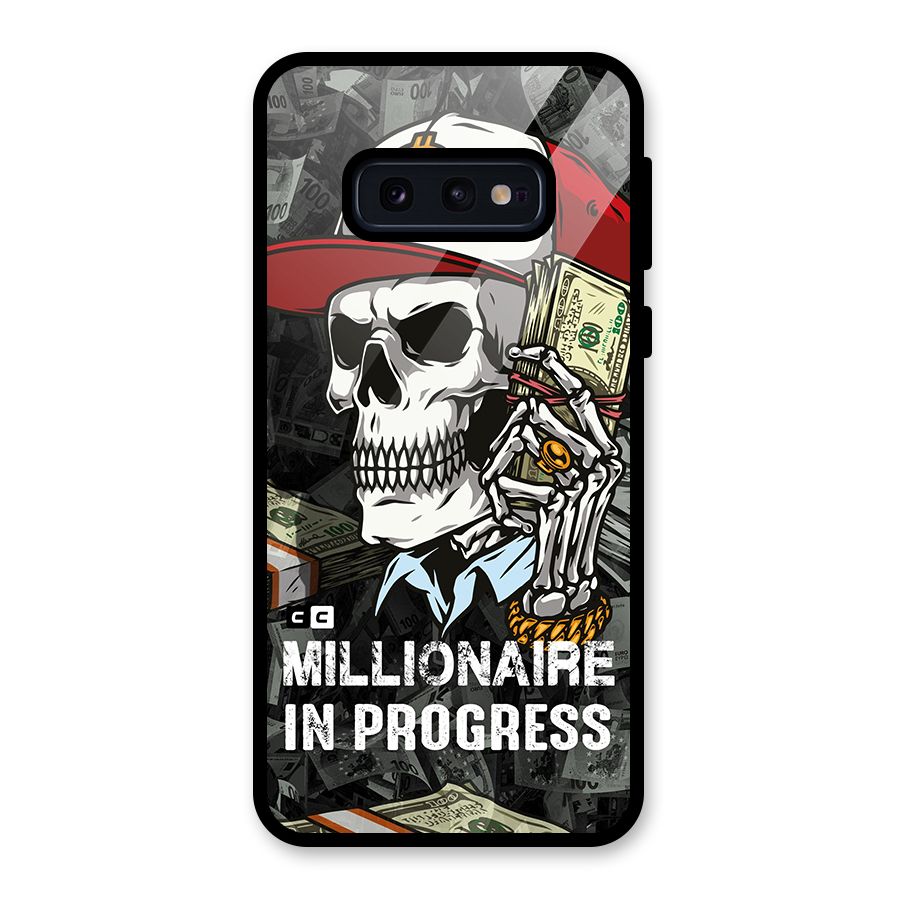 Cool Skull Millionaire In Progress Glass Back Case for Galaxy S10e