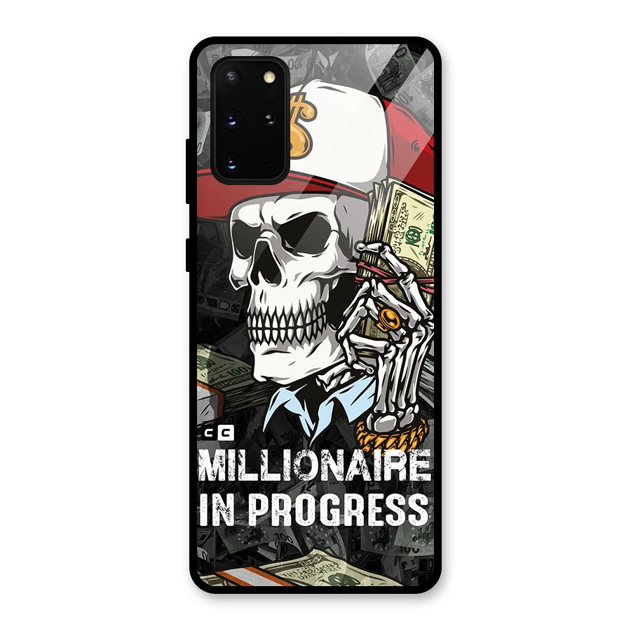 Cool Skull Millionaire In Progress Glass Back Case for Galaxy S20 Plus