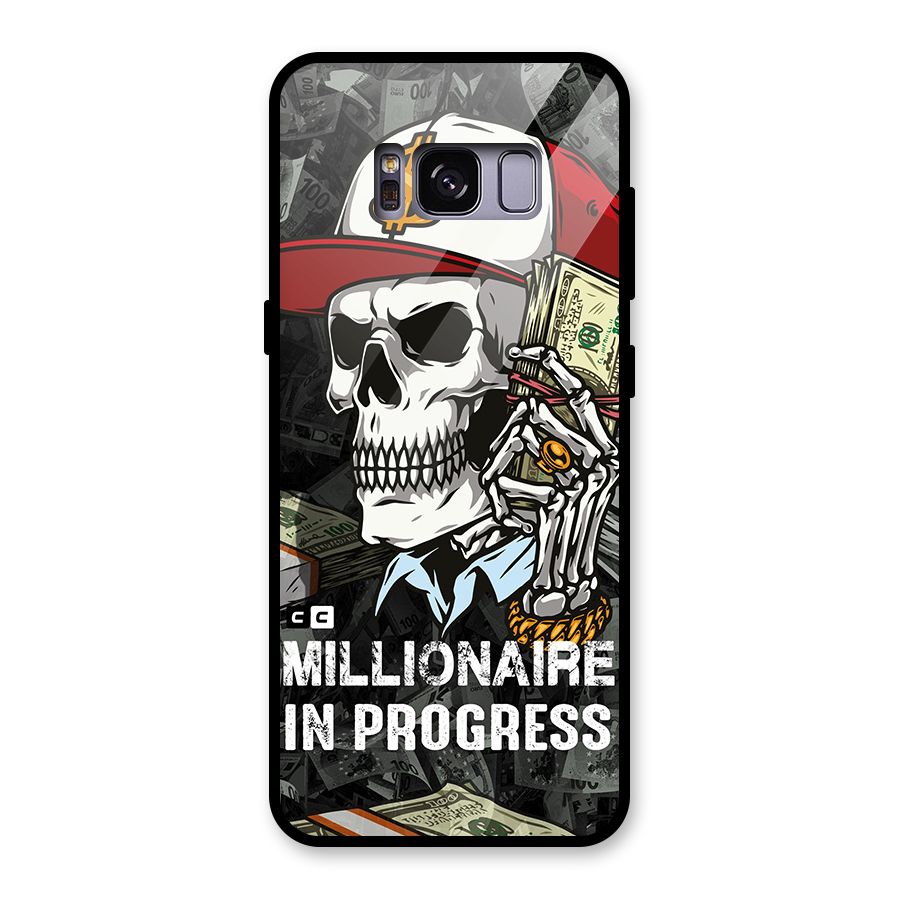 Cool Skull Millionaire In Progress Glass Back Case for Galaxy S8