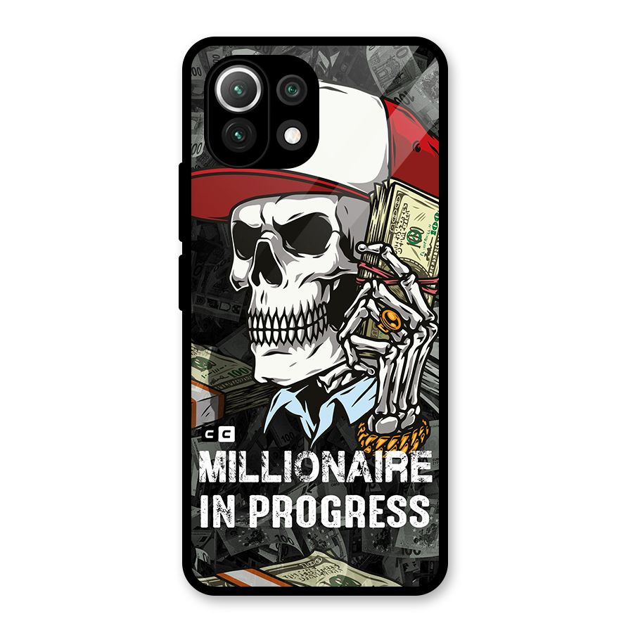 Cool Skull Millionaire In Progress Glass Back Case for Mi 11 Lite NE 5G