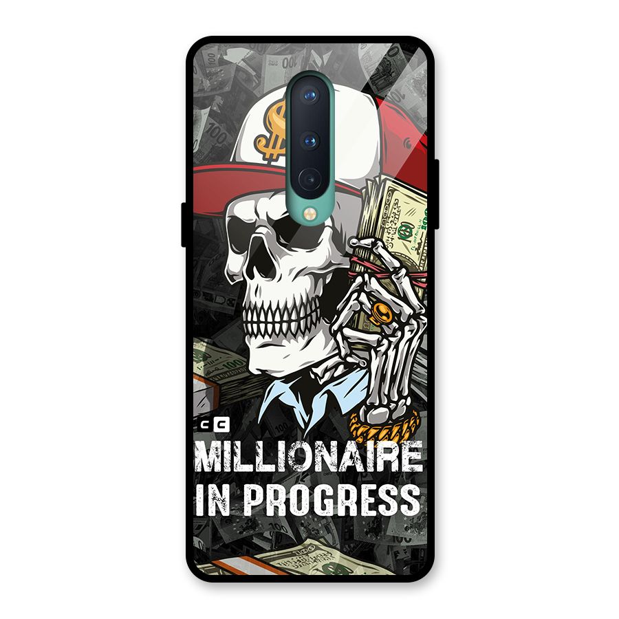 Cool Skull Millionaire In Progress Glass Back Case for OnePlus 8
