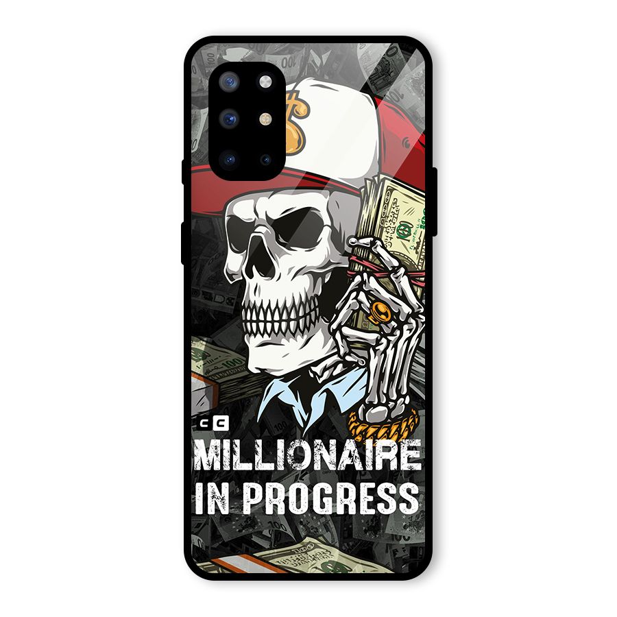 Cool Skull Millionaire In Progress Glass Back Case for OnePlus 8T