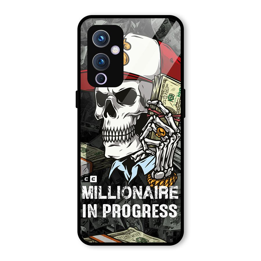 Cool Skull Millionaire In Progress Glass Back Case for OnePlus 9