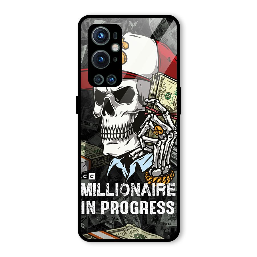 Cool Skull Millionaire In Progress Glass Back Case for OnePlus 9 Pro