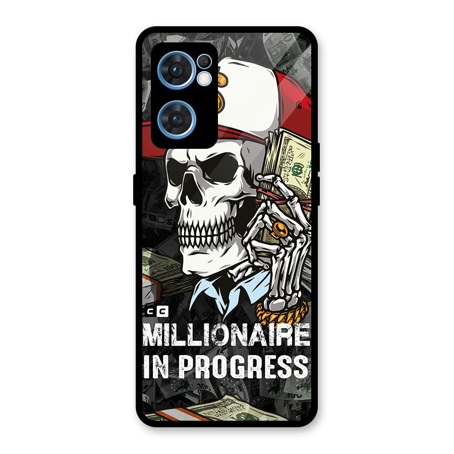 Cool Skull Millionaire In Progress Glass Back Case for Oppo Reno7 5G