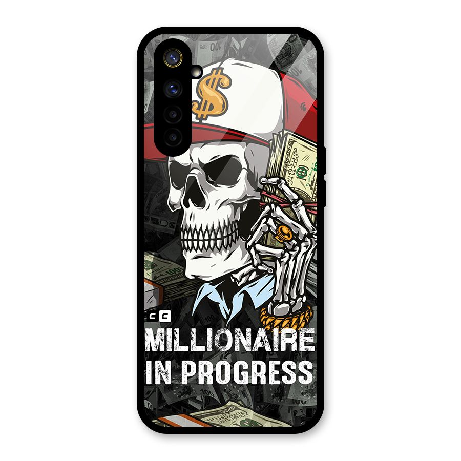 Cool Skull Millionaire In Progress Glass Back Case for Realme 6