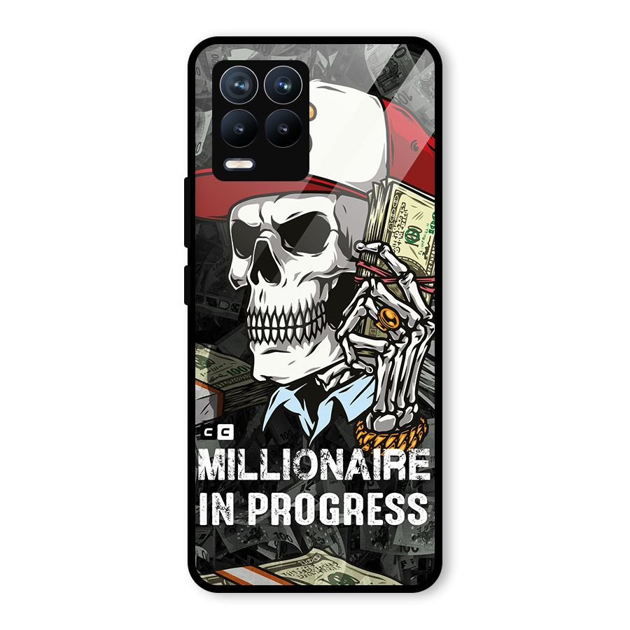 Cool Skull Millionaire In Progress Glass Back Case for Realme 8