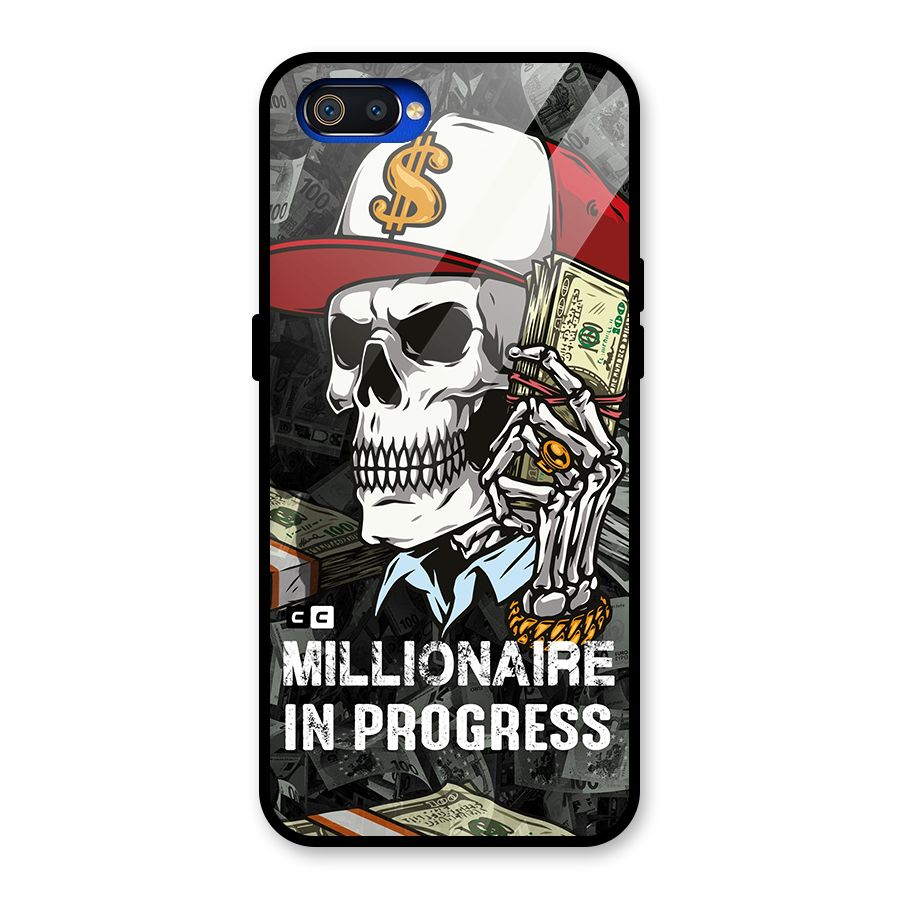 Cool Skull Millionaire In Progress Glass Back Case for Realme C2