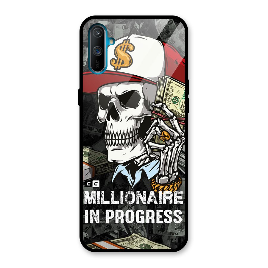 Cool Skull Millionaire In Progress Glass Back Case for Realme C3