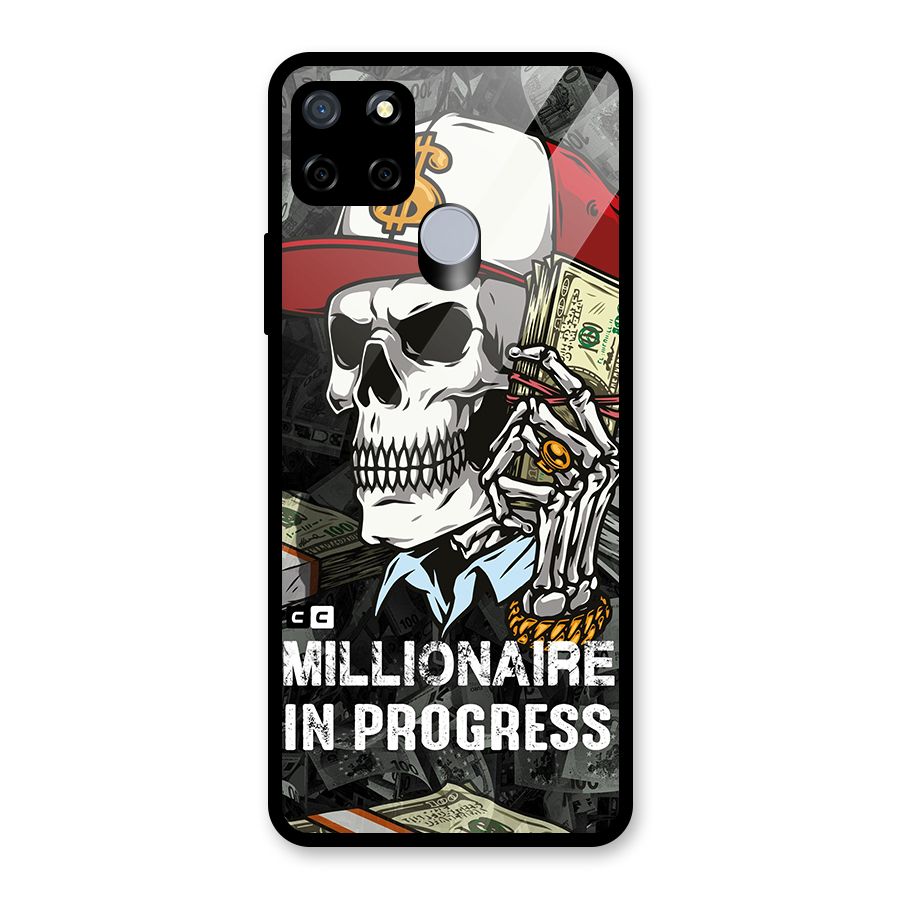 Cool Skull Millionaire In Progress Glass Back Case for Realme Narzo 20