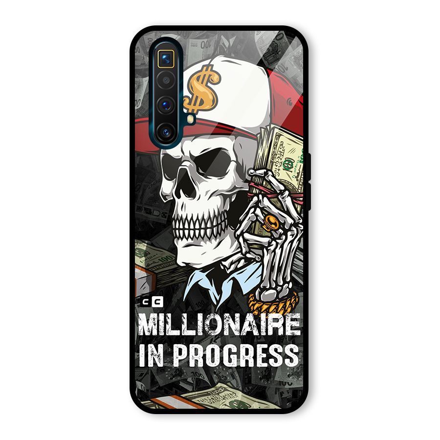 Cool Skull Millionaire In Progress Glass Back Case for Realme X3 SuperZoom