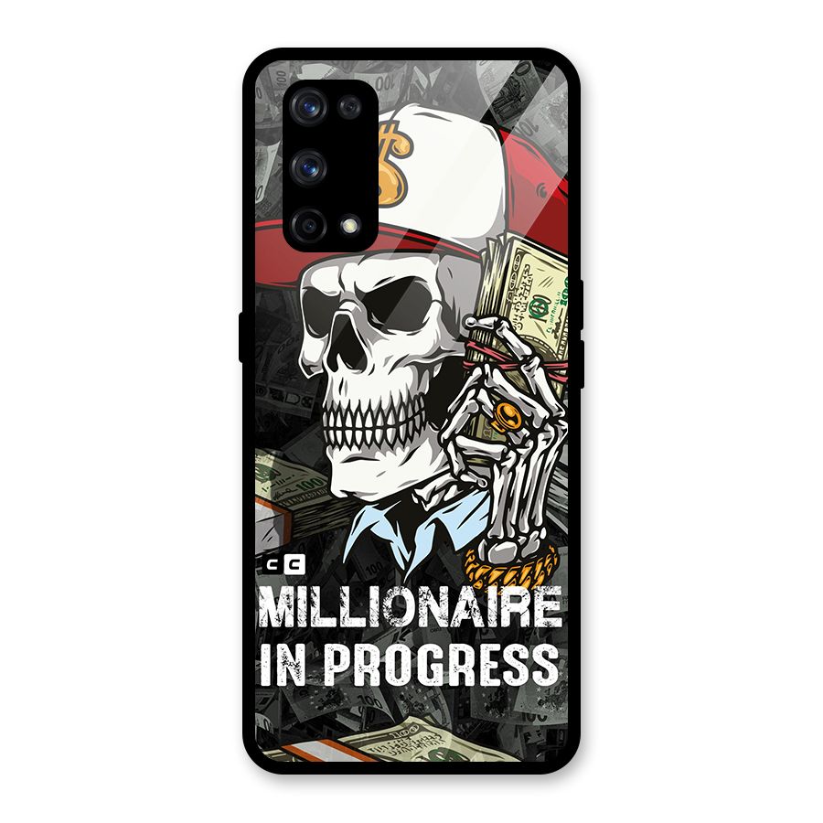 Cool Skull Millionaire In Progress Glass Back Case for Realme X7 Pro