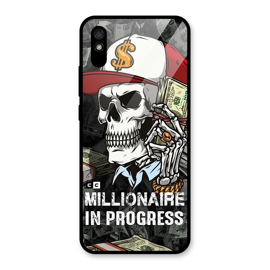 Cool Skull Millionaire In Progress Glass Back Case for Redmi 9i
