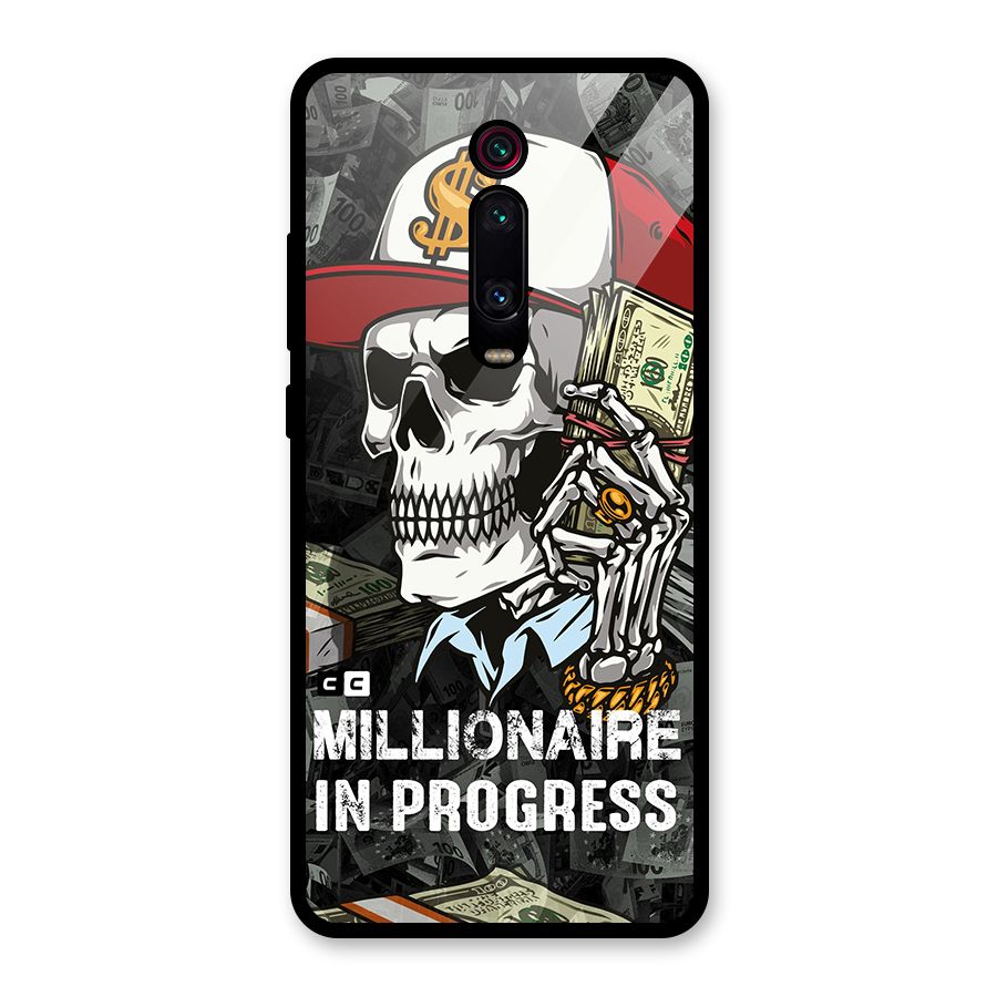 Cool Skull Millionaire In Progress Glass Back Case for Redmi K20