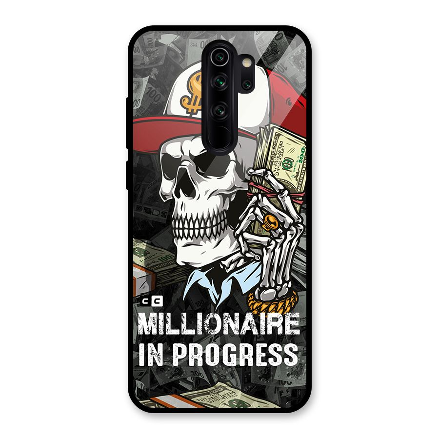 Cool Skull Millionaire In Progress Glass Back Case for Redmi Note 8 Pro
