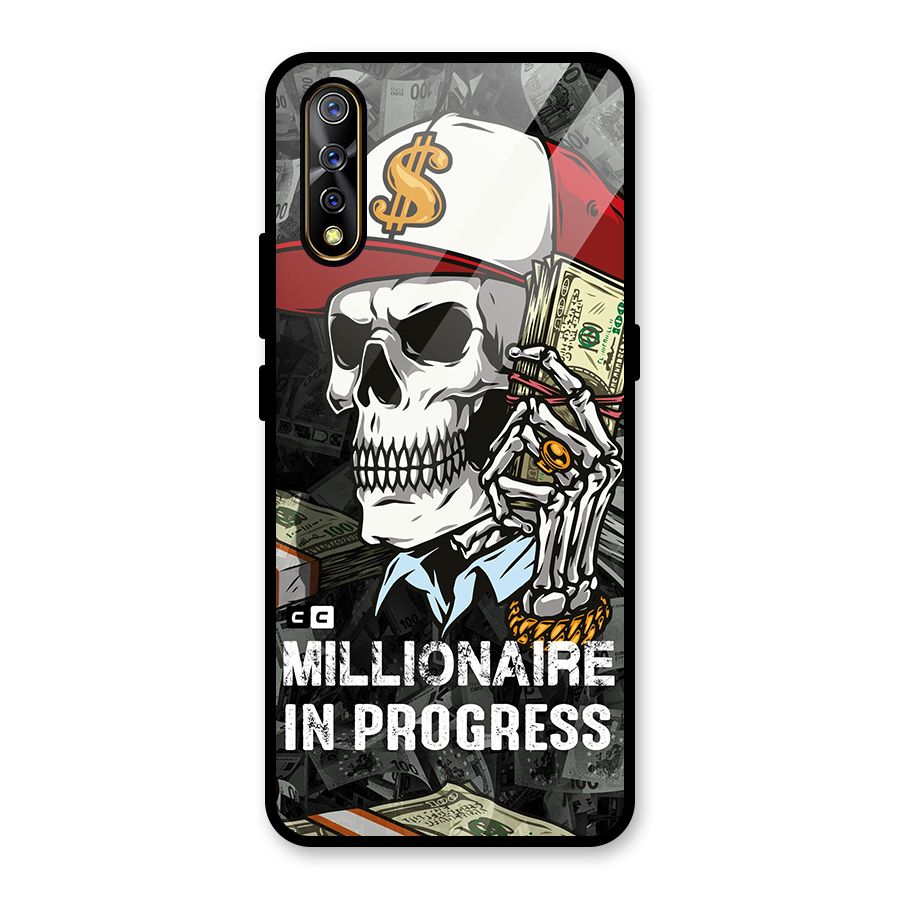 Cool Skull Millionaire In Progress Glass Back Case for Vivo S1