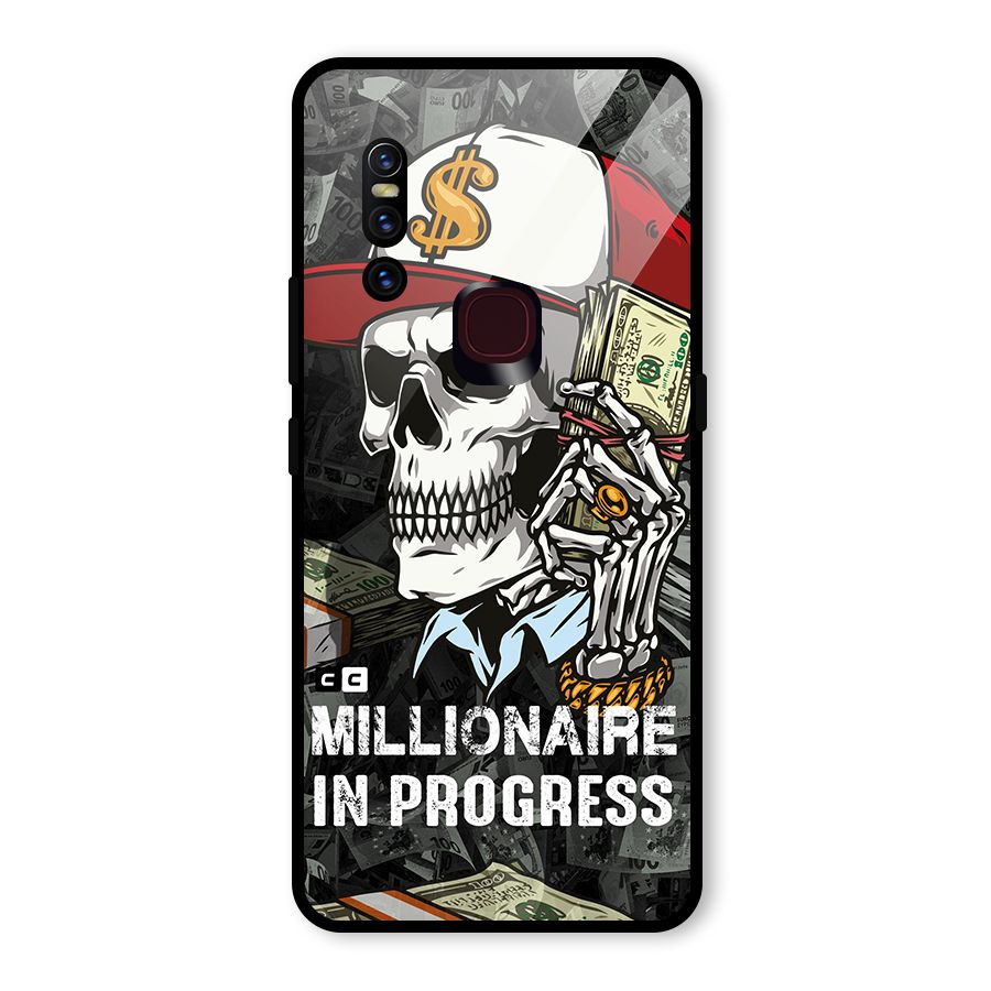 Cool Skull Millionaire In Progress Glass Back Case for Vivo V15