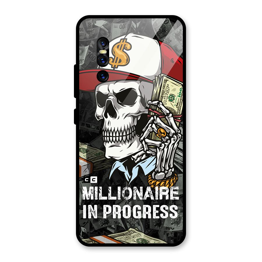 Cool Skull Millionaire In Progress Glass Back Case for Vivo V15 Pro