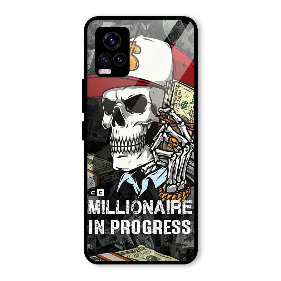 Cool Skull Millionaire In Progress Glass Back Case for Vivo V20