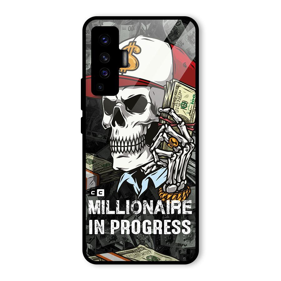 Cool Skull Millionaire In Progress Glass Back Case for Vivo X50