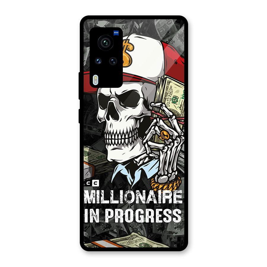 Cool Skull Millionaire In Progress Glass Back Case for Vivo X60 Pro