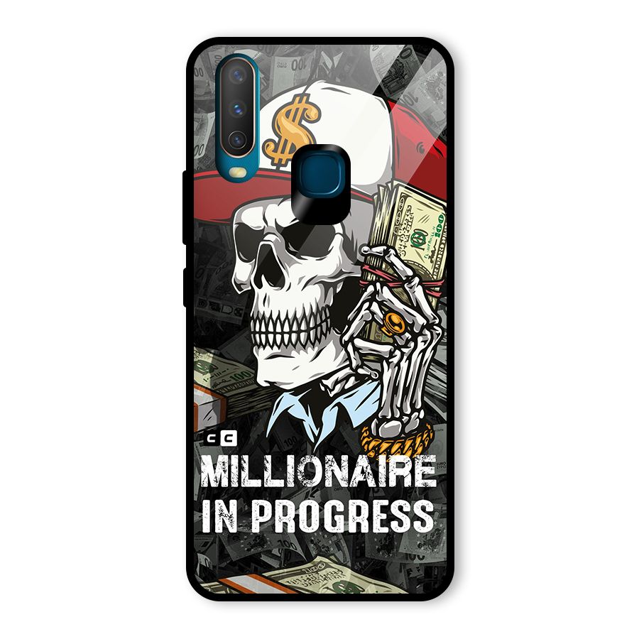 Cool Skull Millionaire In Progress Glass Back Case for Vivo Y17