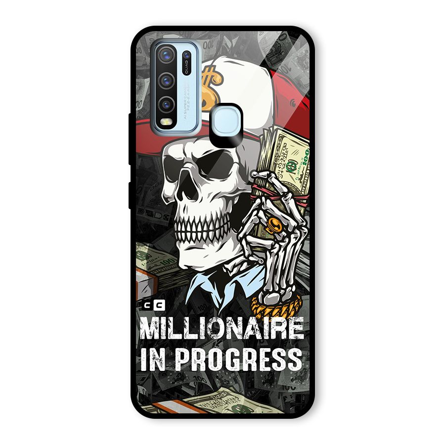 Cool Skull Millionaire In Progress Glass Back Case for Vivo Y30
