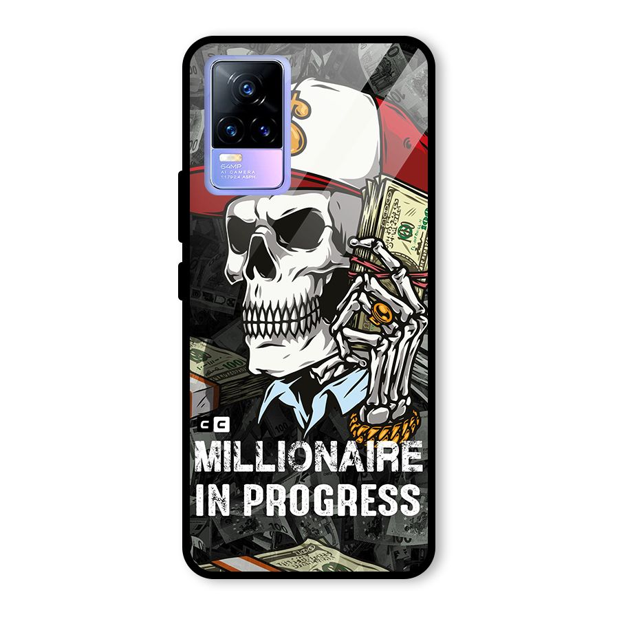 Cool Skull Millionaire In Progress Glass Back Case for Vivo Y73
