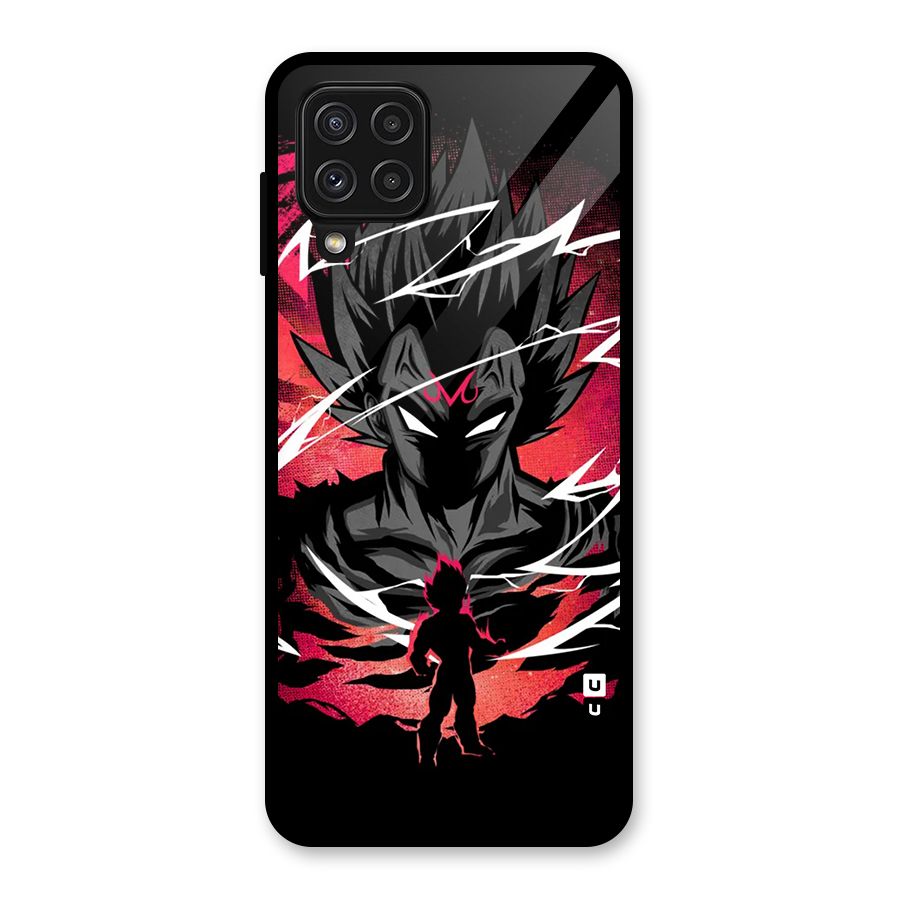 Cool Vegeta Glass Back Case for Galaxy A22 4G