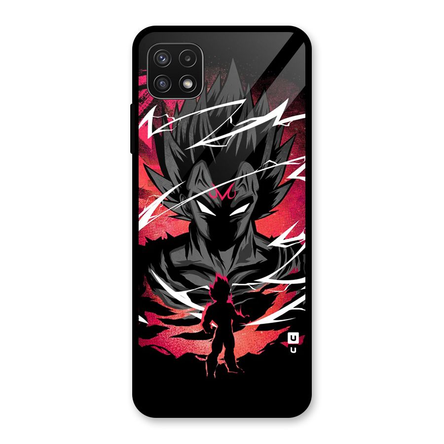 Cool Vegeta Glass Back Case for Galaxy A22 5G